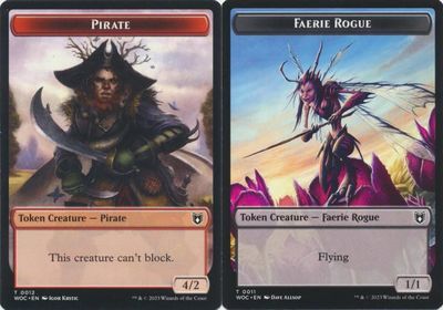 Pirate 0012 // Faerie Rogue 0011 Double Sided Token
Wilds of Eldraine Commander Singles