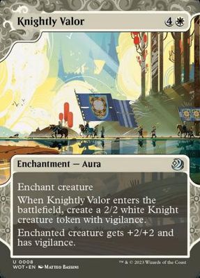 Knightly Valor 0008 Wilds of Eldraine Enchanting Tales Singles
