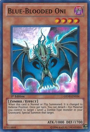 Blue-Blooded Oni - GENF-EN034 - Super Rare 1st Edition Generation Force 1st Edition Singles