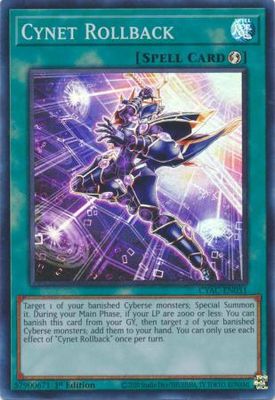 Cynet Rollback - CYAC-EN051 - Super Rare 1st Edition Cyberstorm Access 1st Edition Singles