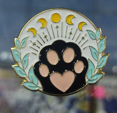 SJ Gato Pin Metalico Luna