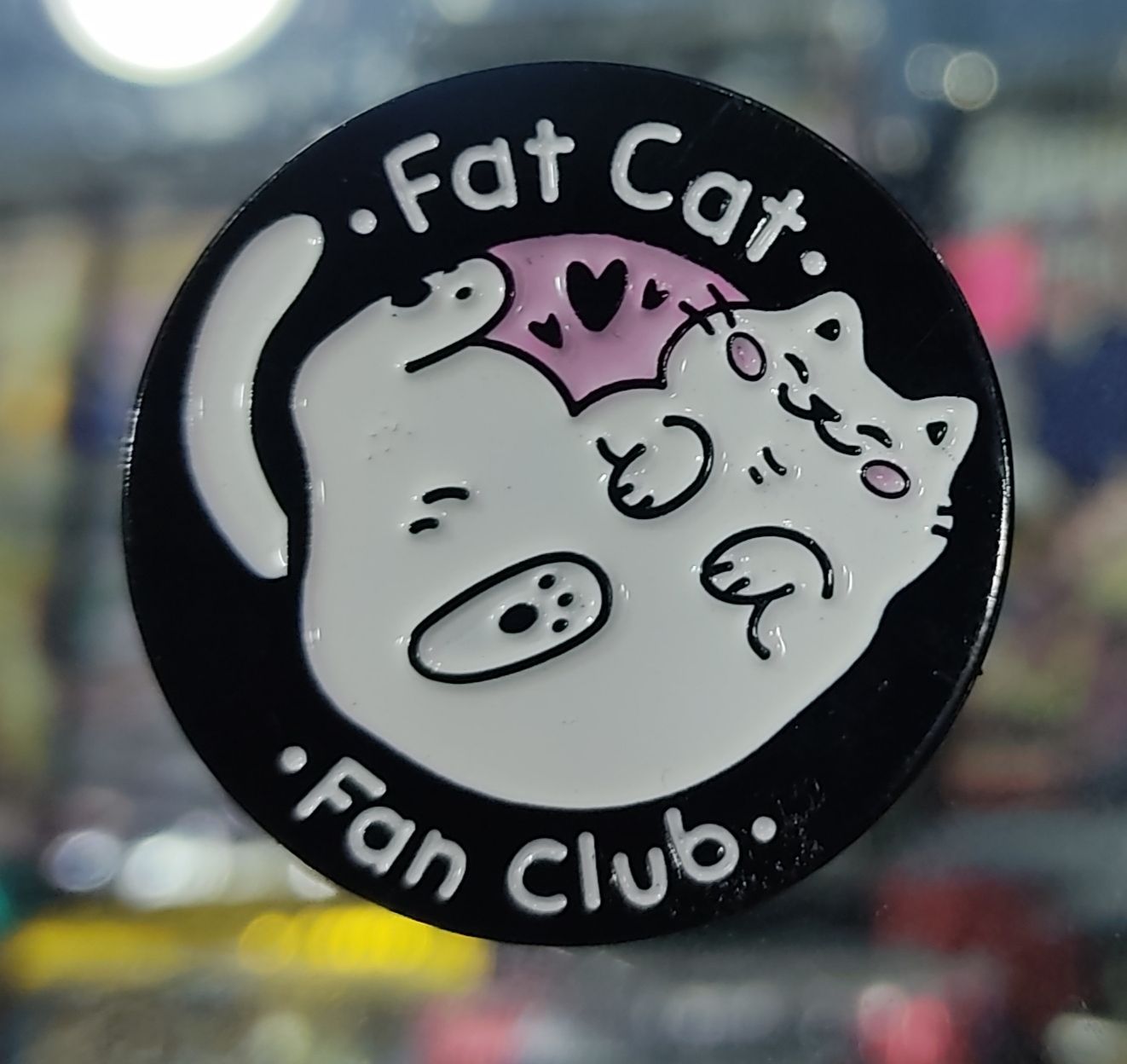 SJ Fat Cat Fan Club Pin Metalico