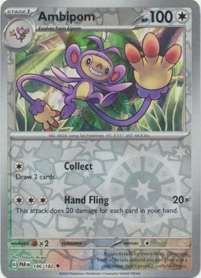 Ambipom - 146/182 - Uncommon Reverse Holo Scarlet &amp; Violet: Paradox Rift Reverse Holo Singles