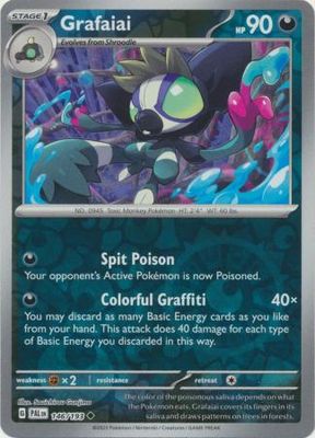 Grafaiai - 146/193 - Uncommon Reverse Holo Scarlet &amp; Violet: Paldea Evolved Reverse Holo Singles