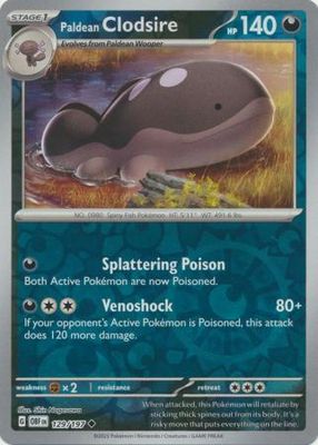 Paldean Clodsire - 129/197 - Uncommon Reverse Holo Obsidian Flames Reverse Holo Singles