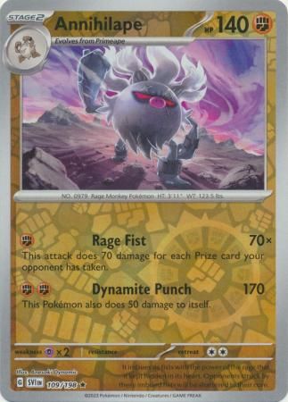 Annihilape - 109/198 - Holo Rare Reverse Holo Scarlet &amp; Violet (Base Set) Reverse Holo Singles