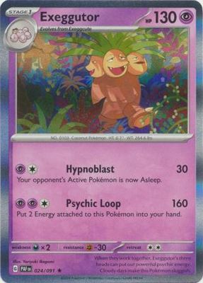Exeggutor - 024/091 - Holo Rare Paldean Fates Singles