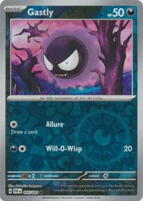 Gastly - 055/091 - Common Reverse Holo Paldean Fates Reverse Holo Singles (Espanol)