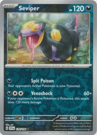 Seviper - 128/198 - Common Reverse Holo
Scarlet &amp; Violet (Base Set) Reverse Holo Singles