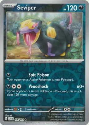 Seviper - 128/198 - Common Reverse Holo
Scarlet &amp; Violet (Base Set) Reverse Holo Singles
