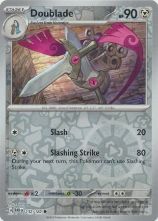 Doublade - 132/182 - Common Reverse Holo
Scarlet &amp; Violet: Paradox Rift Reverse Holo Singles
