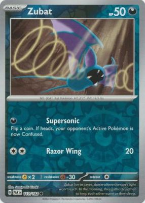 Zubat - 110/182 - Common Reverse Holo Scarlet &amp; Violet: Paradox Rift Reverse Holo Singles