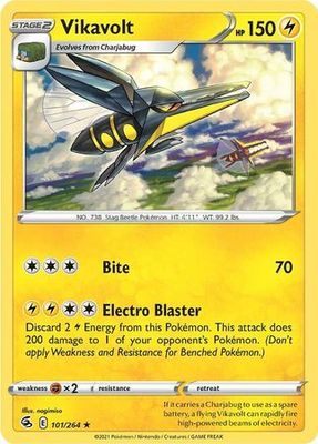 Vikavolt - 101/264 - Rare
Sword &amp; Shield: Fusion Strike Singles