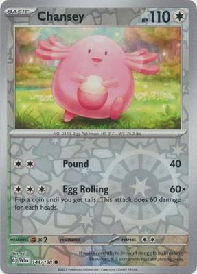 Chansey - 144/198 - Common Reverse Holo
Scarlet &amp; Violet (Base Set) Reverse Holo Singles