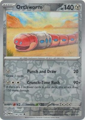 Orthworm - 138/182 - Uncommon Reverse Holo
Scarlet &amp; Violet: Paradox Rift Reverse Holo Singles