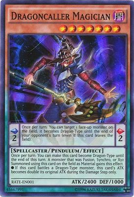Dragoncaller Magician - RATE-EN001 - Super Rare Unlimited Raging Tempest Unlimited Singles -español-