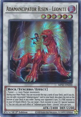 Adamancipator Risen - Leonite - MP21-EN230 - Ultra Rare 1st Edition 2021 Mega-Tin: Ancient Battles 1st Edition Singles