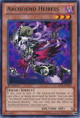 Archfiend Heiress - JOTL-EN029 - Rare 1st Edition Judgment of the Light 1st Edition Singles