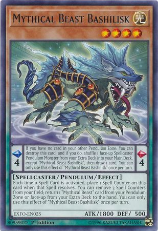 Mythical Beast Bashilisk - EXFO-EN025 - Rare 1st Edition Extreme Force [EXFO] 1st Edition Singles