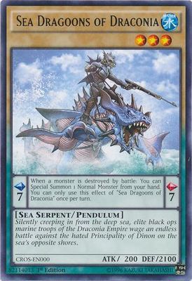 Sea Dragoons of Draconia - CROS-EN000 - Rare 1st Edition Crossed Souls 1st Edition Singles (espanol)
