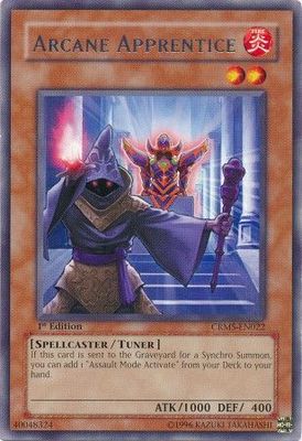 Arcane Apprentice - CRMS-EN022 - Rare 1st Edition Crimson Crisis CRMS 1st Edition Singles