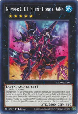 Number C101: Silent Honor DARK - LED9-EN010 - Common 1st Edition Legendary Duelists: Duels from the Deep 1st Edition Singles