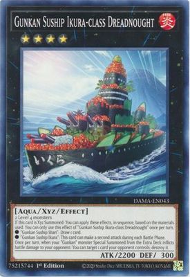 Gunkan Suship Ikura-class Dreadnought - DAMA-EN043 - Common 1st Edition
Dawn of Majesty 1st Edition Singles