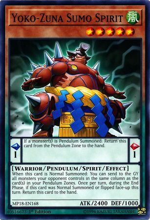 Yoko-Zuna Sumo Spirit - MP18-EN168 - Common 1st Edition 2018 Mega-Tins Singles