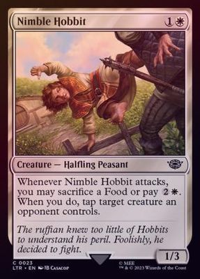 Nimble Hobbit 0023 - Foil
The Lord of the Rings: Tales of Middle-Earth Foil Singles