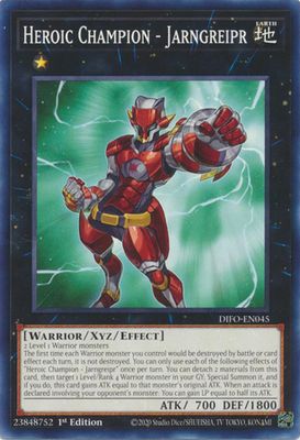 Heroic Champion - Jarngreipr - DIFO-EN045 - Common 1st Edition Dimension Force 1st Edition Singles