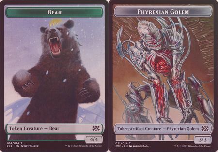 Bear 014/024 // Phyrexian Golem 021/024 Double-sided Foil Token
Double Masters 2022 Collector Booster Foil Singles