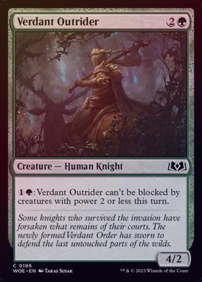 Verdant Outrider 0196 - Foil
Wilds of Eldraine Foil Singles