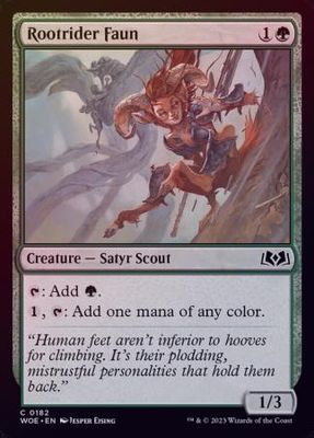 Rootrider Faun 0182 - Foil Wilds of Eldraine Foil Singles