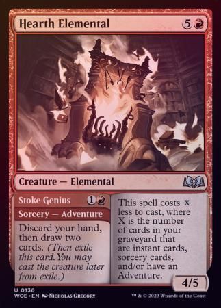 Hearth Elemental 0136 - Foil Wilds of Eldraine Foil Singles