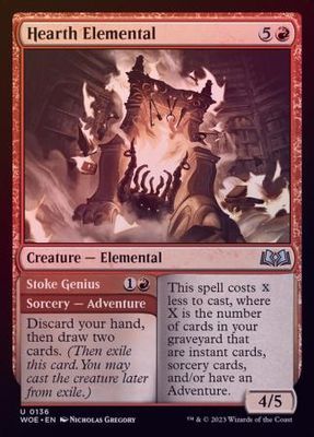 Hearth Elemental 0136 - Foil Wilds of Eldraine Foil Singles