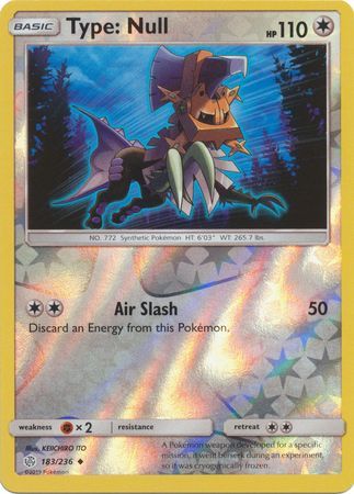 Type: Null - 183/236 - Uncommon Reverse Holo Sun &amp; Moon: Cosmic Eclipse Reverse Holo Singles