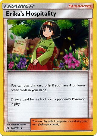 Erika&#39;s Hospitality - 140/181 - Holo Rare Sun &amp; Moon: Team Up Singles (espanol)