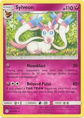 Sylveon - 155/236 - Rare Sun &amp; Moon: Cosmic Eclipse Singles (Espanol)