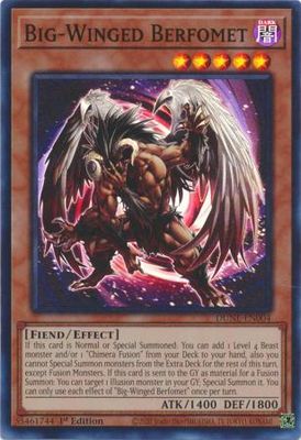 SJ Big-Winged Berfomet - DUNE-EN004 - Super Rare 1st Edition
Duelist Nexus 1st Edition Singles