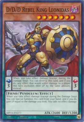 D/D/D Rebel King Leonidas - MP23-EN277 - Common 1st Edition Mega Tin 2023 Dueling Heroes Singles