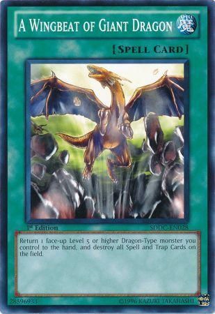 A Wingbeat of Giant Dragon - SDDC-EN028 - Common 1st Edition Structure Deck: Dragons Collide 1st Edition Singles