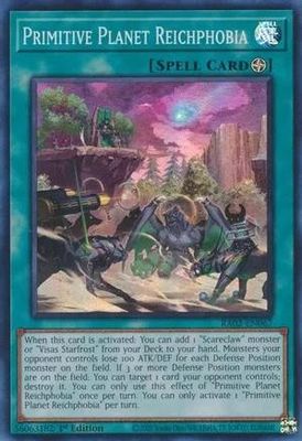 SJ Primitive Planet Reichphobia - RA02-EN067 - Super Rare 1st Edition
Rarity Collection II Singles