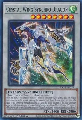 SH Crystal Wing Synchro Dragon - RA02-EN029 - Secret Rare 1st Edition Rarity Collection II Singles