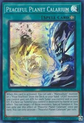 SJ Peaceful Planet Calarium - RA02-EN074 - Ultra Rare 1st Edition
Rarity Collection II Singles
