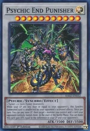 SH Psychic End Punisher - RA02-EN032 - Super Rare 1st Edition Rarity Collection II Singles