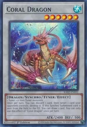 Coral Dragon - RA02-EN031 - Super Rare 1st Edition Rarity Collection II Singles