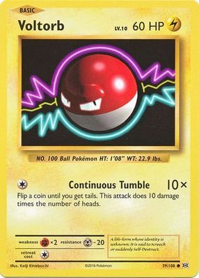Voltorb - 39/108 - Common
XY: Evolutions Singles