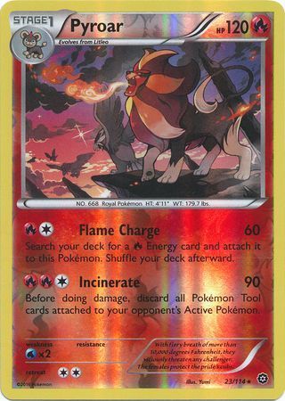 Pyroar - 23/114 - Rare Reverse Holo
XY: Steam Siege Reverse Holo Singles
