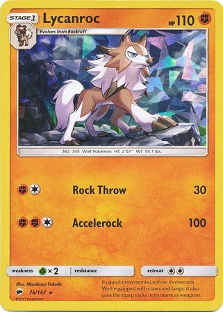 Lycanroc - 76/147 - Shattered Holo Rare
Pokemon Theme Deck Exclusives