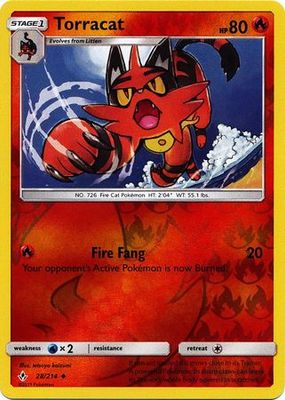 Torracat - 28/214 - Uncommon Reverse Holo
Sun &amp; Moon: Unbroken Bonds Reverse Holo Singles
